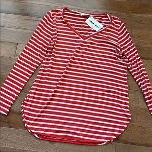 NWT a.gain striped top